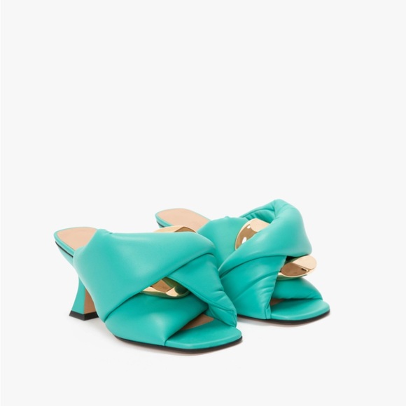 JW ANDERSON Bright Turquoise Leather Buckle Mules JW ANDERSON | Shoes | Jw Anderson Turquoise Mules | Poshmark main image 2
